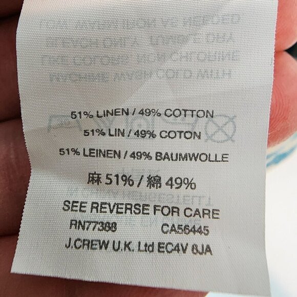 J. Crew Men's Stanton Striped Linen Blend Boat Shorts Preppy Summer Coastal 31 - Picture 6 of 10